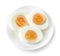 Plate of boiled eggs