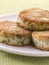 Plate of Bubble and Squeak cakes