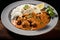 plate of chicken tikka masala, with creamy sauce and fragrant spices
