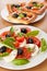 Plate of classic Caprese salad