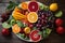 plate of colorful fruits and vegetables, for a boost of vitamins and nutrients