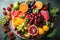 plate of colorful fruits and vegetables, overflowing with immunity-boosting nutrients