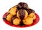 Plate Of Cream Filled Profiteroles