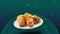 Plate of Crispy Fried Chicken Animated Footage with Blank Space