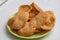 A plate of crispy Thai tapas, fried shrimp chips