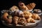 plate of croissants, with variety of pastries and confections for the eyes and tastebuds