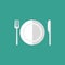 Plate and cutlery icon