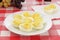 Plate of deviled eggs