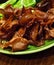 a plate of ear mushrooms to complement shabu shabu at the restaurant of mall kelapa gading Indonesia