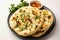 Plate elegance Isolated presentation of naan, a classic Indian bread