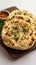 Plate elegance Isolated presentation of naan, a classic Indian bread