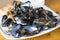 Plate of Empty Mussel Shells