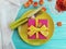 Plate fork knife gift box flower party holiday decoration celebration greeting rose on wooden