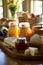 Plate of freshly baked scones accompanied by gourmet spreads such as lemon curd, honey butter, and flavored cream cheeses