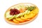 Plate with fruit salad