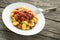 Plate of Gnocchi with fork