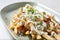 plate of Greek loaded fries