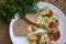 Plate of grilled squash and potato