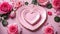 Plate heart, rose flower wedding romantic happy romance