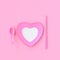 Plate heart shape with spoon and chopsticks