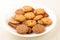 Plate of Home bakes raisin cookies