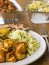 Plate Of Indian Take Away- Chicken Bhoona