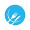 Plate with Knife and Fork Vector Icon.