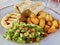 Plate of Lebanese cuisine food, close-up