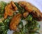 plate of muddled and fried porcini mushrooms mushrooms