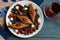 Plate with national pakhlava and snacks for Novruz