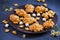 Plate of no-bake chex cereal cookies