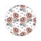 Plate with ornament or a muffins form with flowers pattern