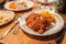 Plate of Ossobuco at Tuscan restaurant