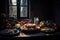 plate of perfectly arranged food, with natural and artificial lighting for stunning photo