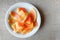 Plate of pickled papaya, delicacy in Southeast Asia