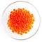 Plate of red caviar