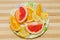 Plate of sliced â€‹â€‹citrus fruits