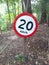 Plate speed nature board in wild nature Forest