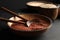 Plate with spoons and red quinoa