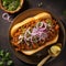 A plate of steaming hot pav bhaji