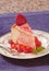 Plate of strawberry cheescake