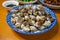 A plate of sweet and delicious boiled snails
