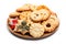 Plate with tasty Christmas Holiday gingerbread shortbread bakery pastry cookies tasty winter AI generated