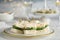 Plate with traditional English cucumber sandwiches