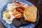 Plate of traditional Scottish breakfast