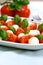 Plate of tricolore salad,