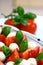 Plate of tricolore salad,