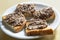 Plate with Tuscan crostini appetizer