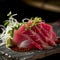 A plate of vibrant maguro tuna sashimi 4