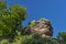 Plateau of the Guttenberg castle ruins near Oberotterbach. Palatinate in Rhineland-Palatinate in Germany